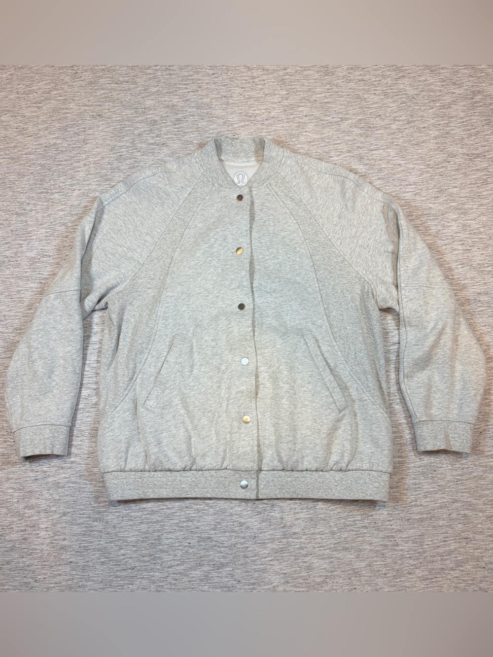 Lululemon Women's Scuba Oversized Collegiate Jacket Grey Size Medium Large
